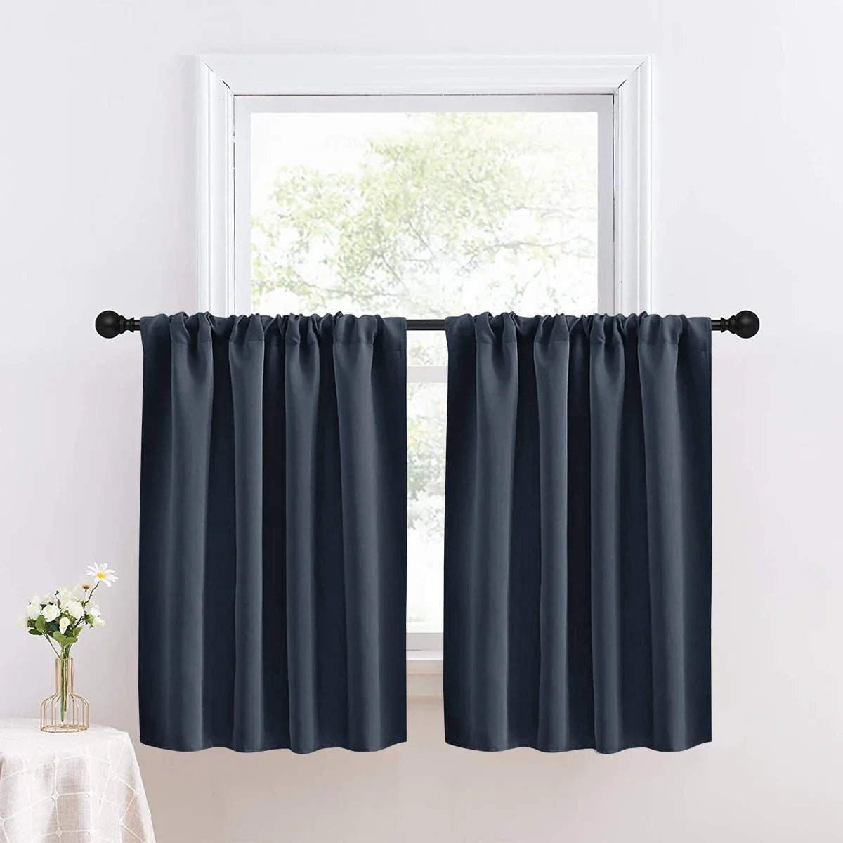 High Blackout Short Curtain, UV Protection for Kitchen