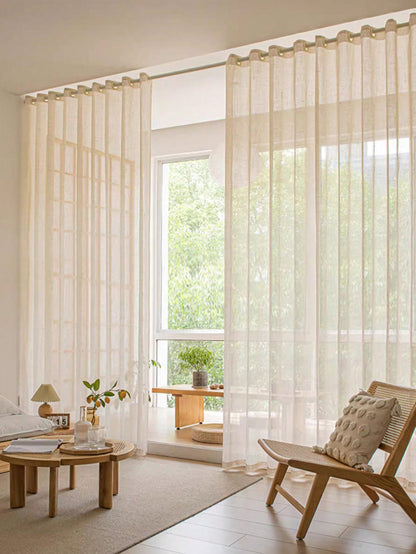 Japanese Linen Curtains: Semi Blackout, Mosquito Proof