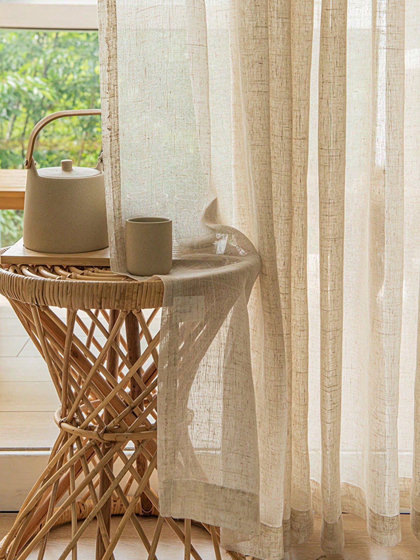 Japanese Linen Curtains: Semi Blackout, Mosquito Proof