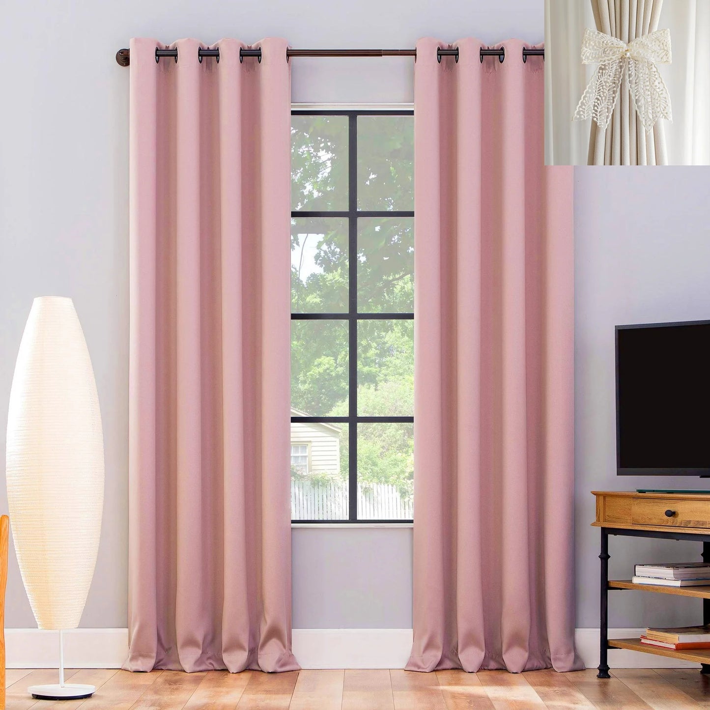 Yellow Blackout Curtains with Black TPU Interlining