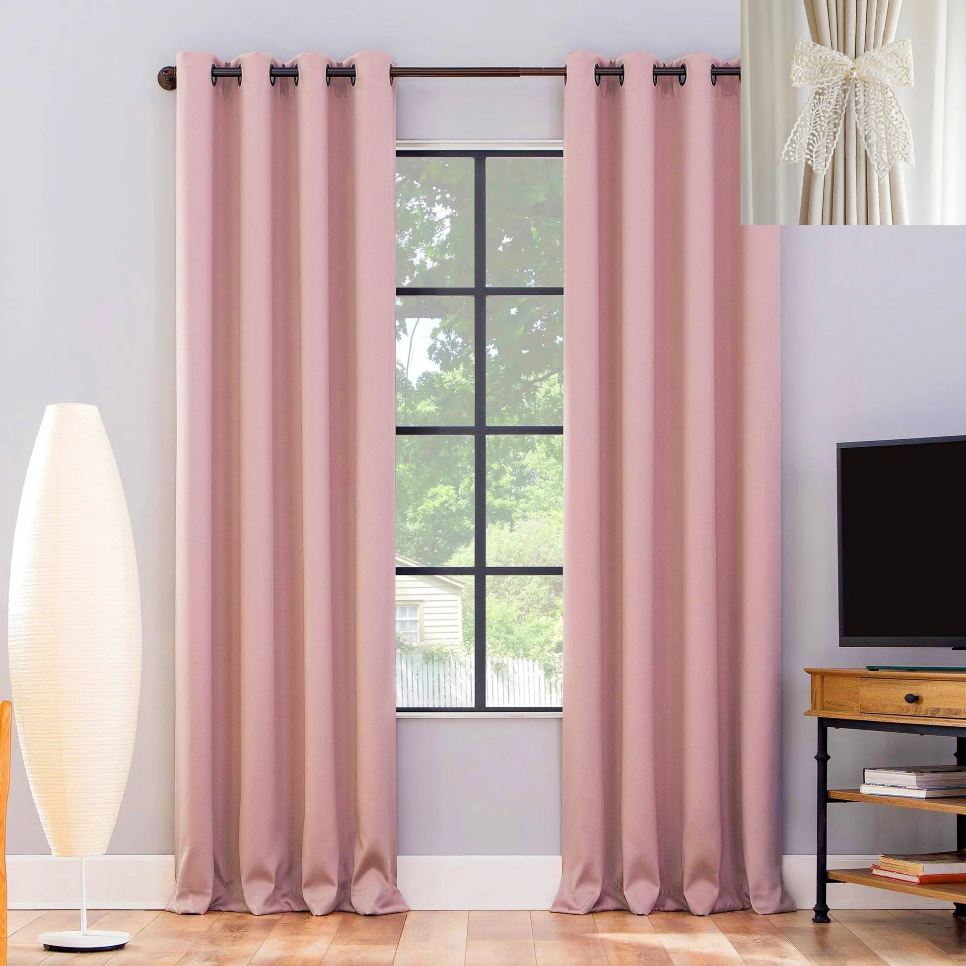 Yellow Blackout Curtains with Black TPU Interlining