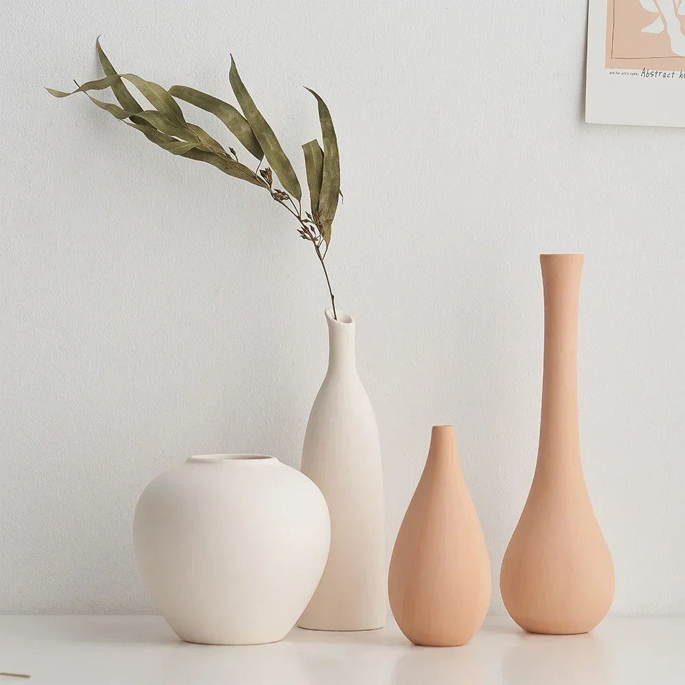 Ceramic Vase: Nordic Minimalist Decor for Home Photography