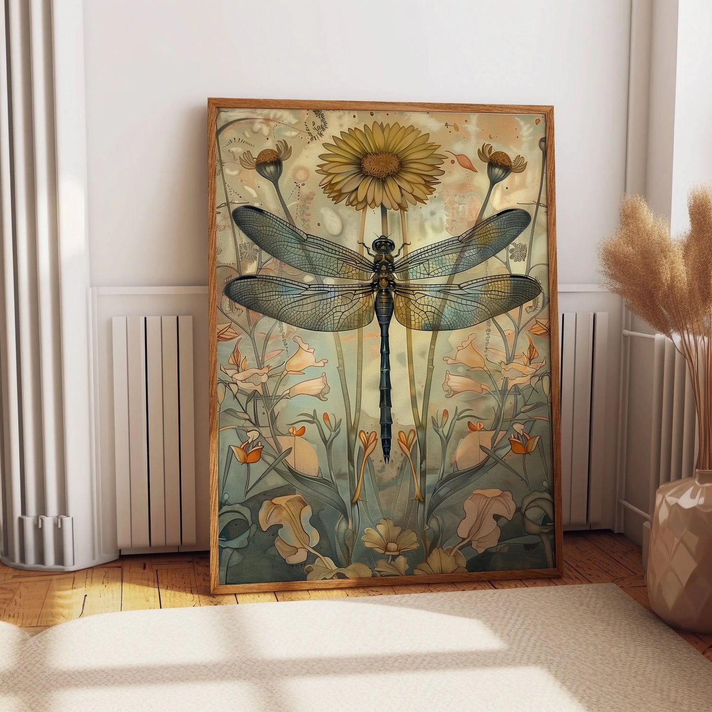 William Morris Flower Animals Wall Art Canvas Print