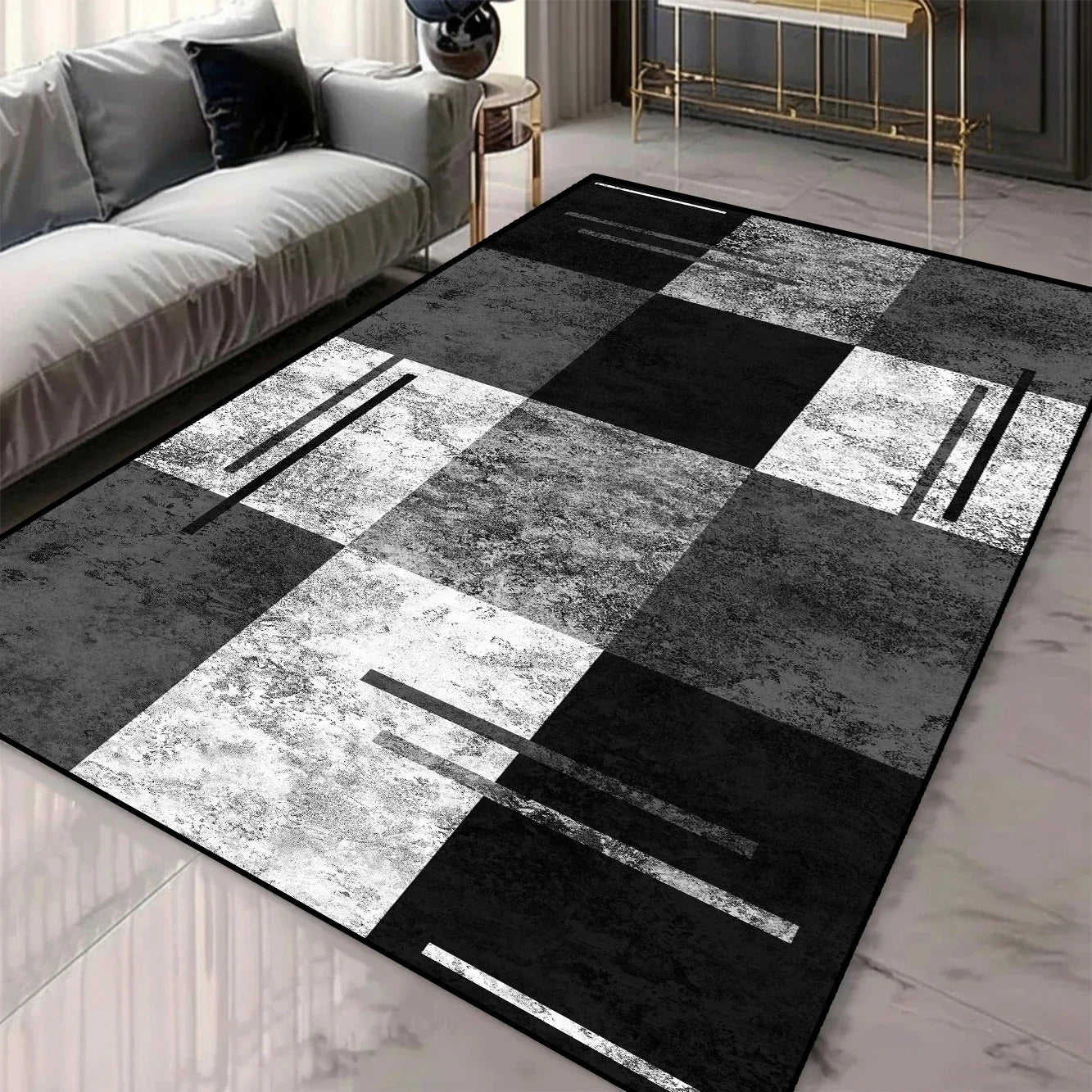 Floor Mat: Geometry Carpets - Soft Luxury Rugs for Living Room
