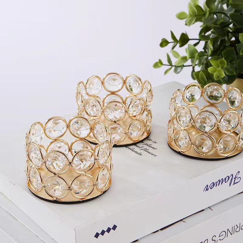 Candle Holder: Crystal Tealight Lantern - Elegant Candle Holder Decor