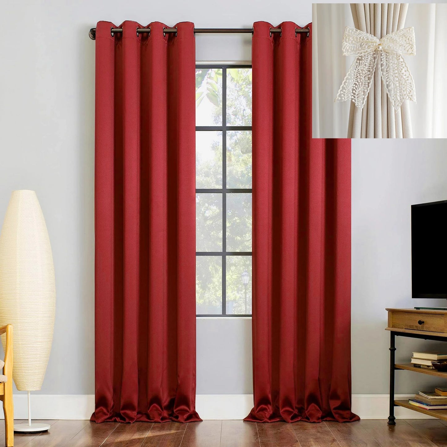 Yellow Blackout Curtains with Black TPU Interlining