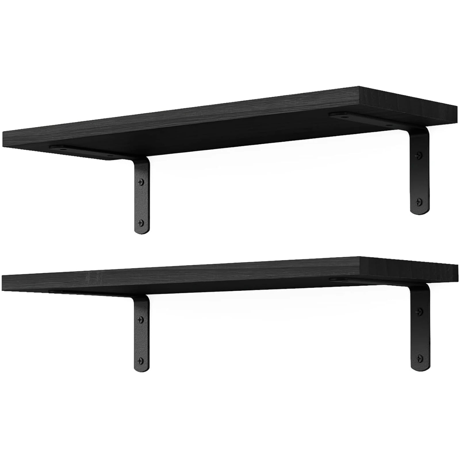 Wooden Floating Shelves - 2 Sets for Wall Décor & Storage